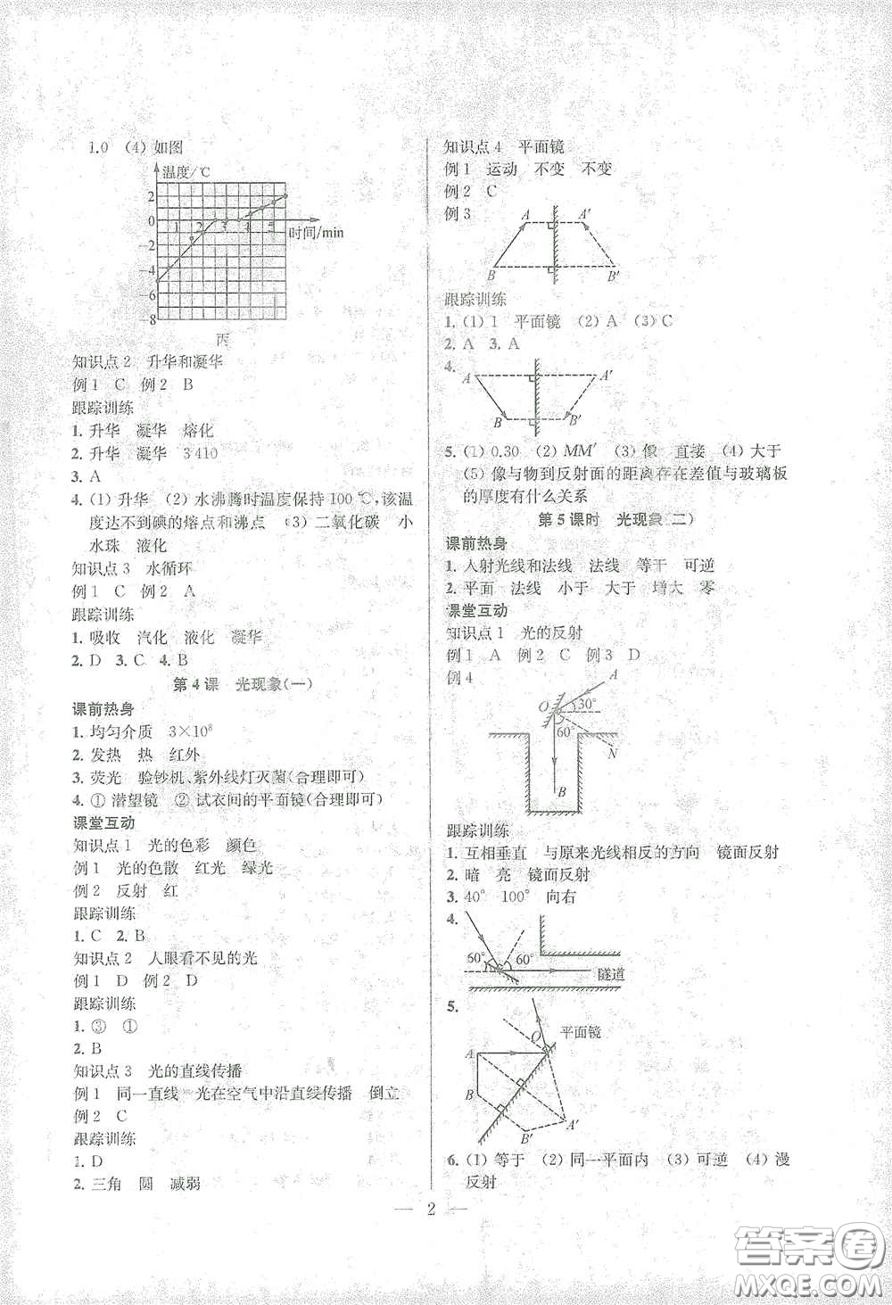 蘇州大學(xué)出版社2021金鑰匙1+1中考總復(fù)習(xí)物理國標江蘇版答案