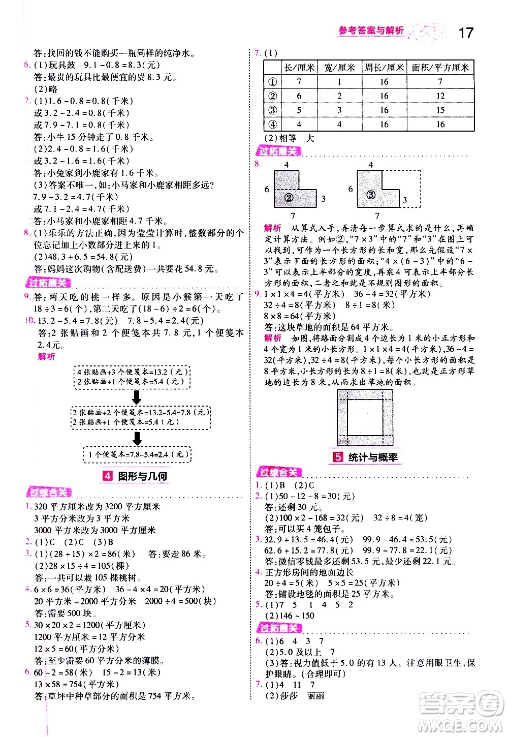 南京師范大學(xué)出版社2021春季一遍過小學(xué)數(shù)學(xué)三年級(jí)下冊(cè)SJ蘇教版答案