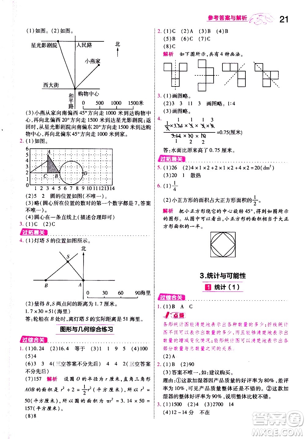 南京師范大學(xué)出版社2021春季一遍過(guò)小學(xué)數(shù)學(xué)六年級(jí)下冊(cè)SJ蘇教版答案