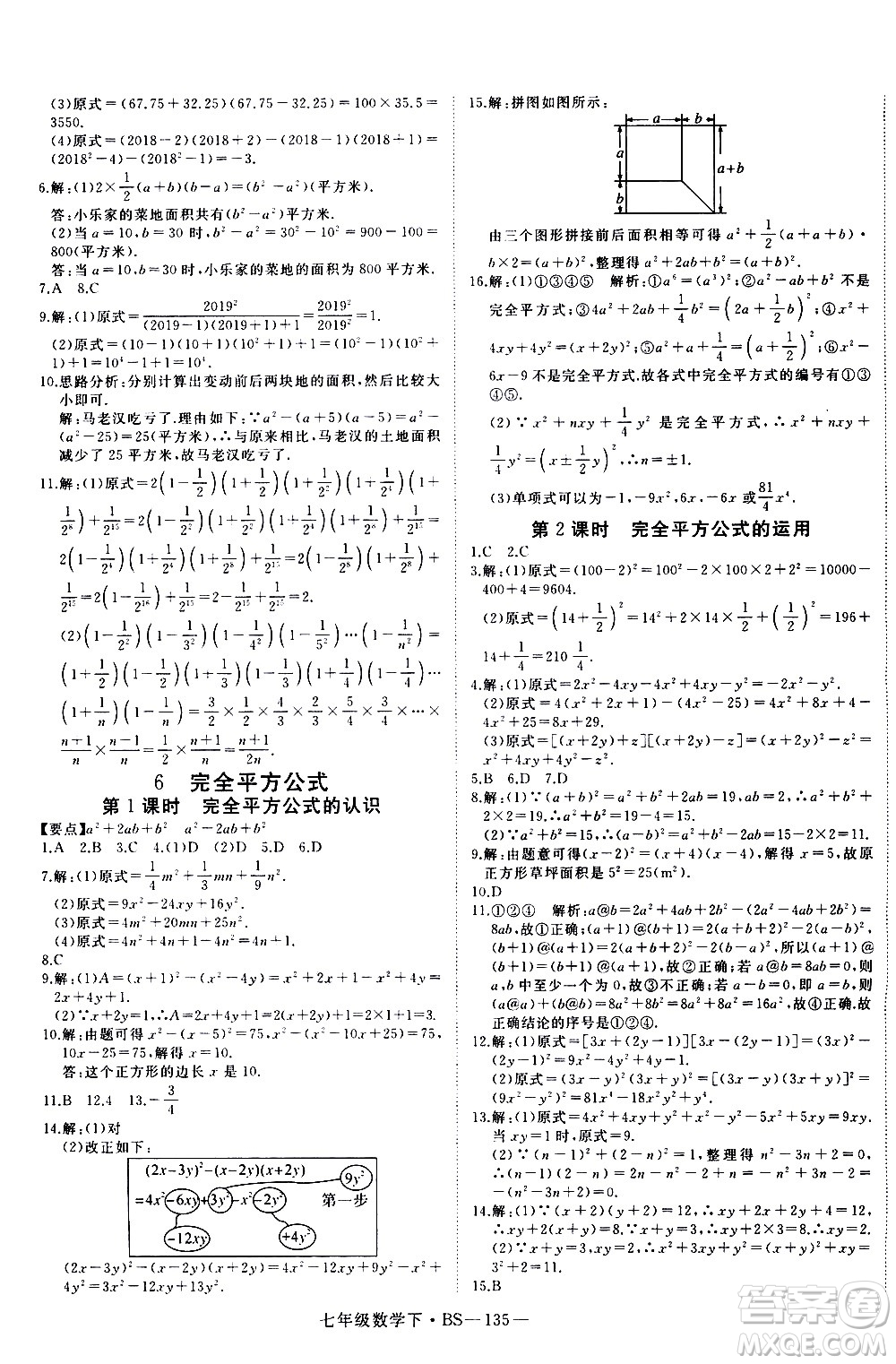 延邊大學(xué)出版社2021新領(lǐng)程數(shù)學(xué)七年級下BS北師大版答案