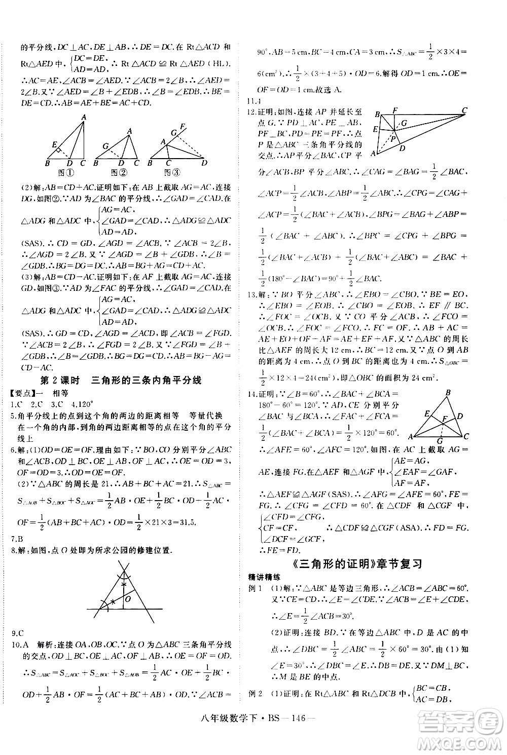 延邊大學出版社2021新領(lǐng)程初中數(shù)學八年級下BS北師大版答案