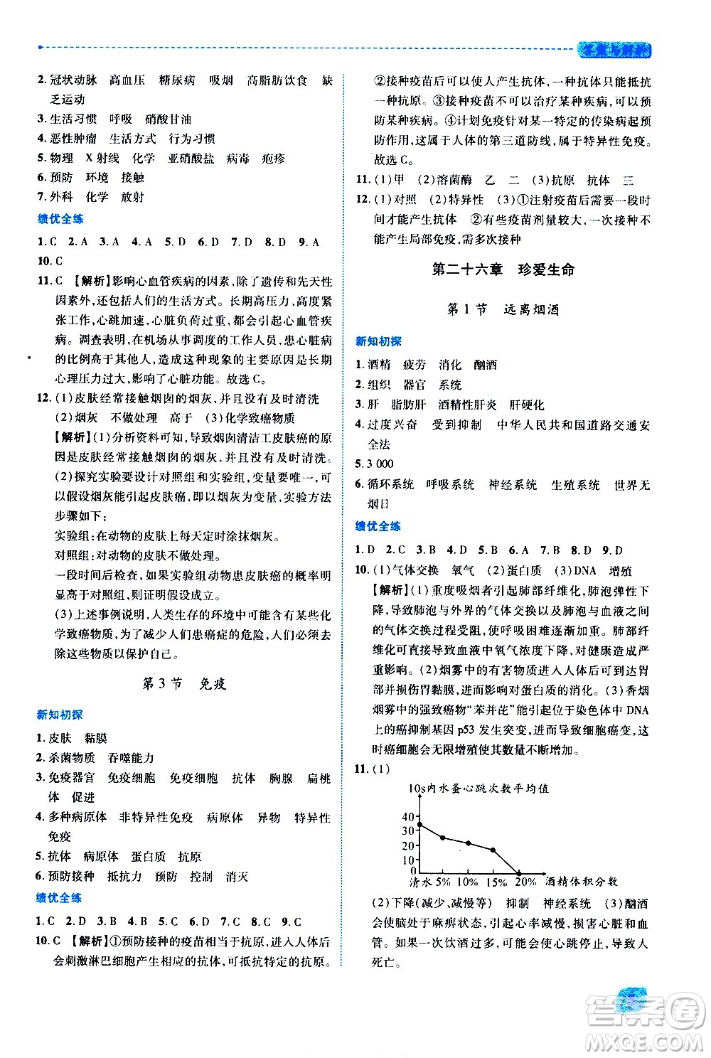 陜西師范大學出版總社有限公司2021績優(yōu)學案生物學八年級下冊蘇教版答案