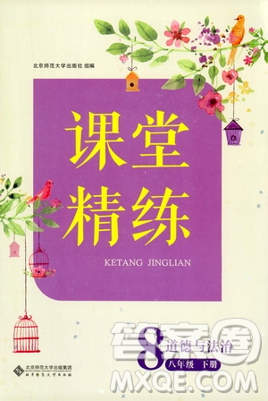 北京師范大學出版社2021年課堂精練八年級道德與法治下冊人教版答案