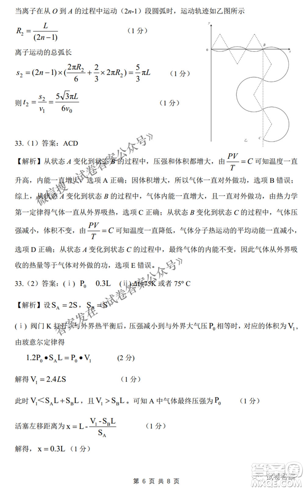 2021年晉中三模高三理科綜合試題及答案