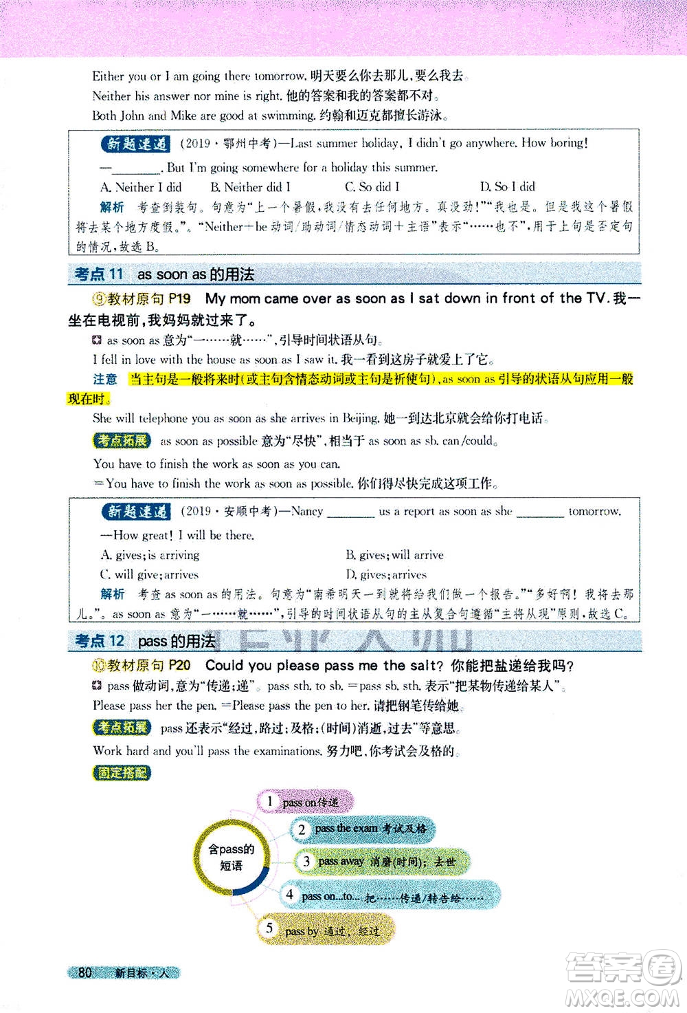 吉林人民出版社2021新教材完全解讀英語(yǔ)八年級(jí)下新目標(biāo)人教版答案