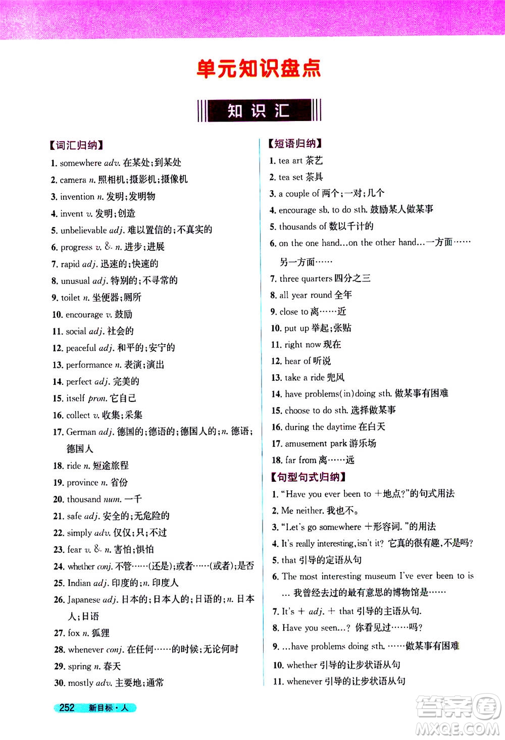 吉林人民出版社2021新教材完全解讀英語(yǔ)八年級(jí)下新目標(biāo)人教版答案