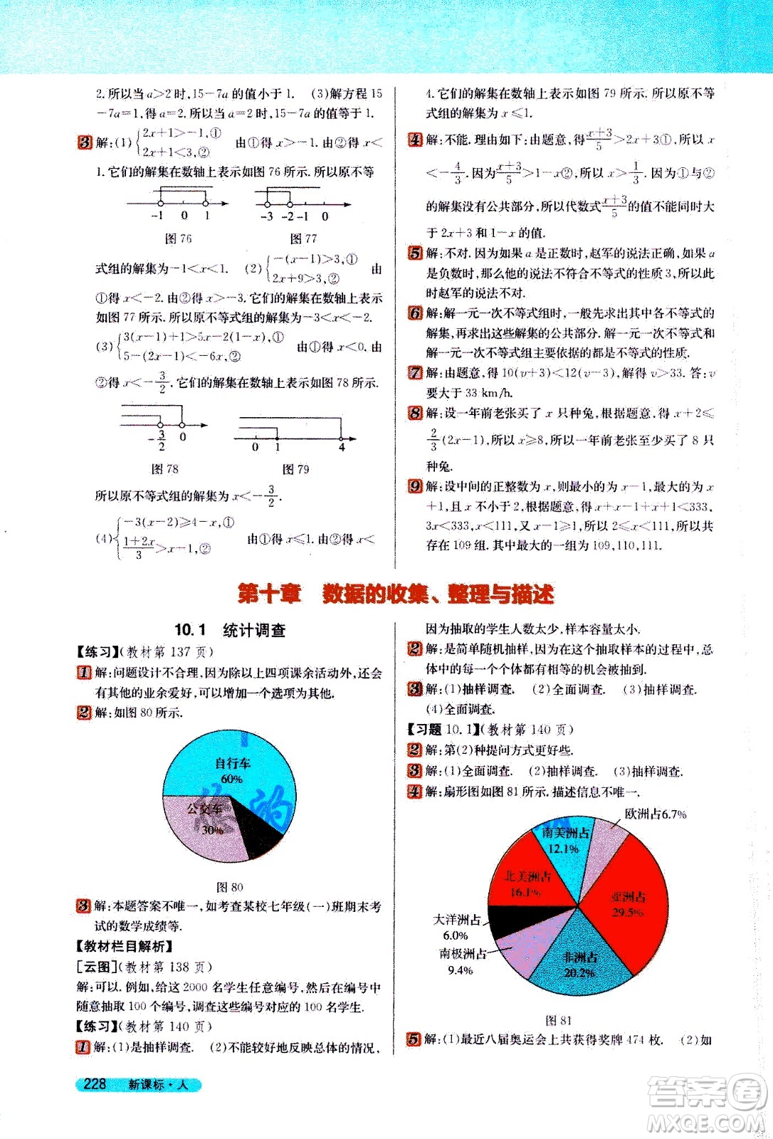 吉林人民出版社2021新教材完全解讀數(shù)學七年級下新課標人教版答案