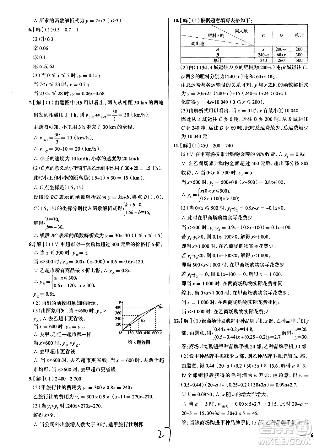 陜西人民教育出版社2021年真題圈天津考生專用練考試卷數(shù)學八年級下冊答案