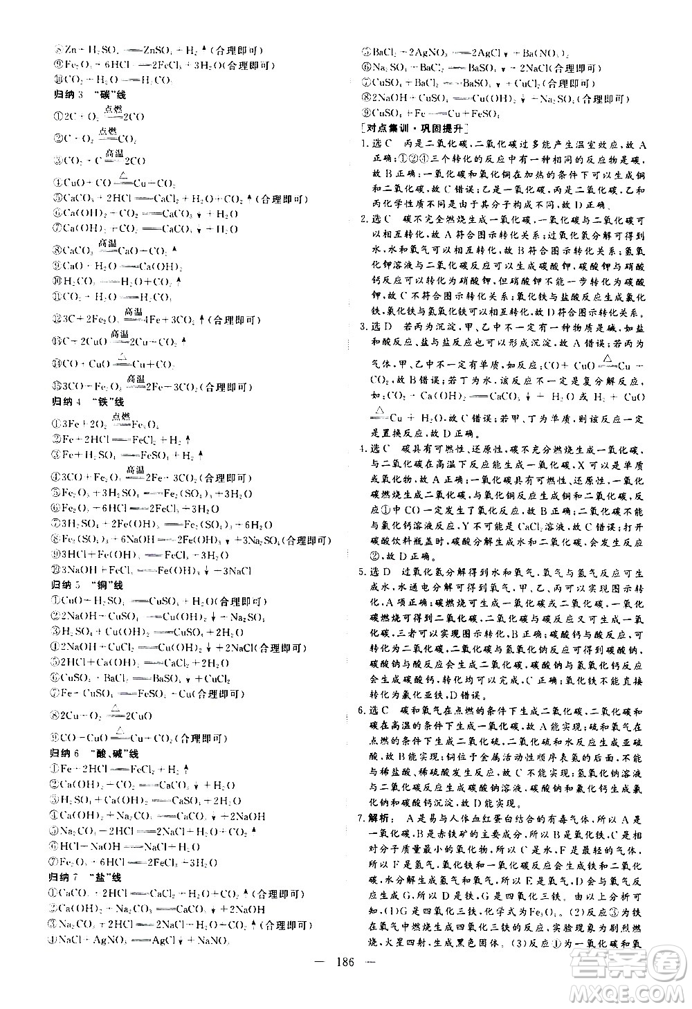 山東美術(shù)出版社2021新中考集訓(xùn)中考總復(fù)習(xí)化學(xué)九年級(jí)通用版答案