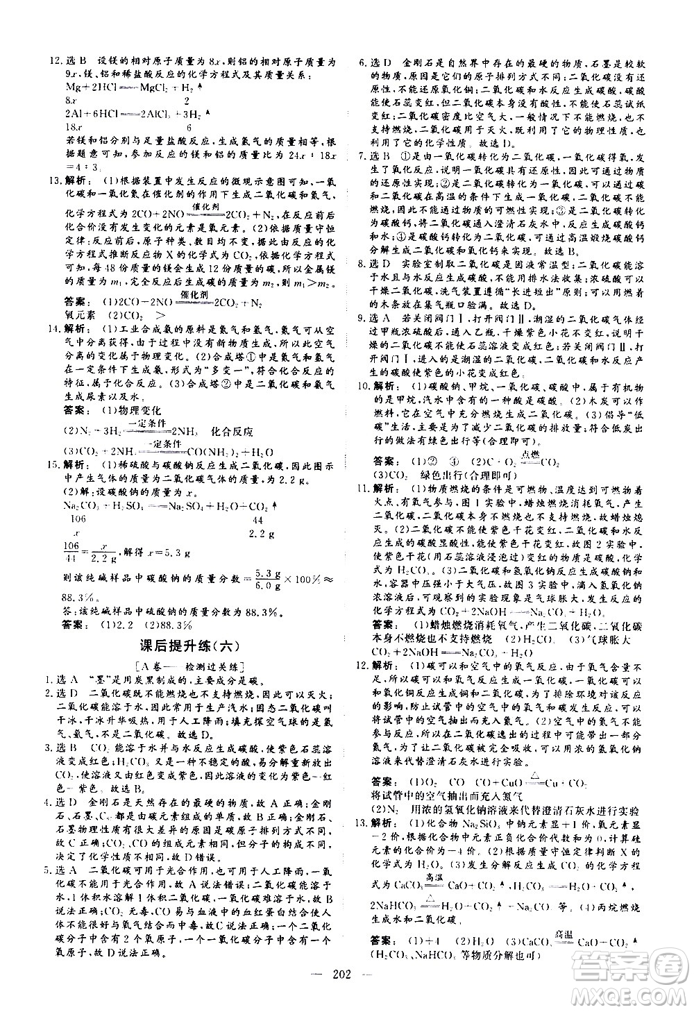 山東美術(shù)出版社2021新中考集訓(xùn)中考總復(fù)習(xí)化學(xué)九年級(jí)通用版答案