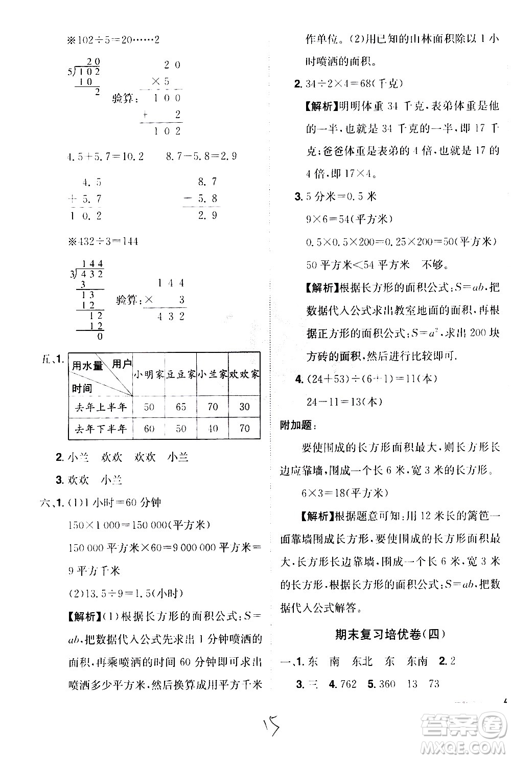 江西美術(shù)出版社2021魔力一卷通小學(xué)期末沖刺100分?jǐn)?shù)學(xué)三年級(jí)下冊(cè)RJ人教版答案