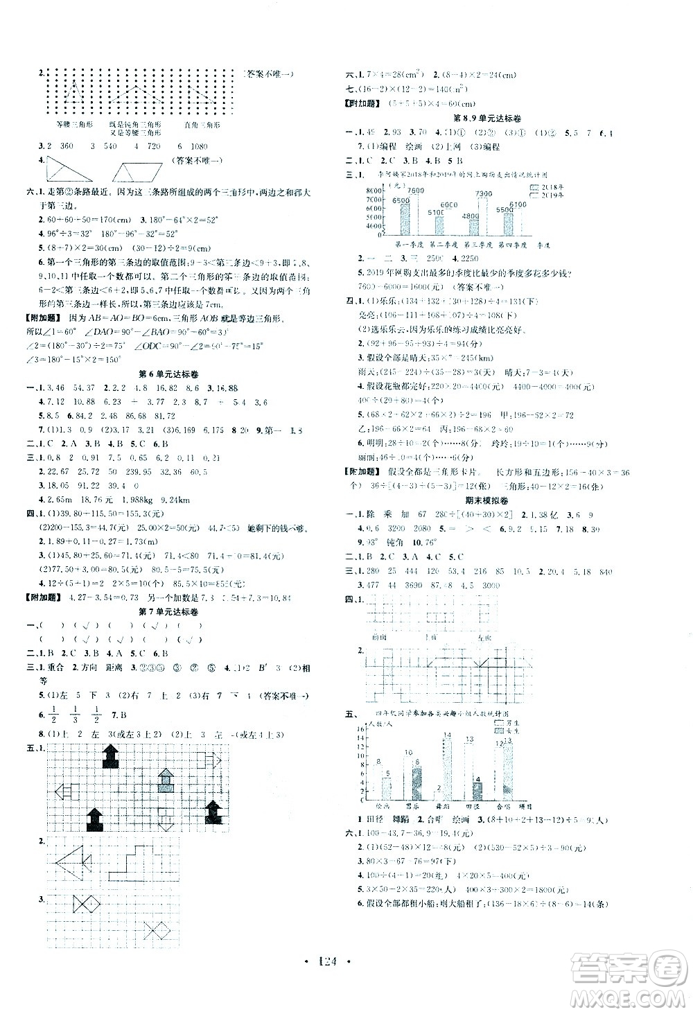 廣東經(jīng)濟(jì)出版社2021名校課堂數(shù)學(xué)四年級(jí)下冊(cè)R人教版答案