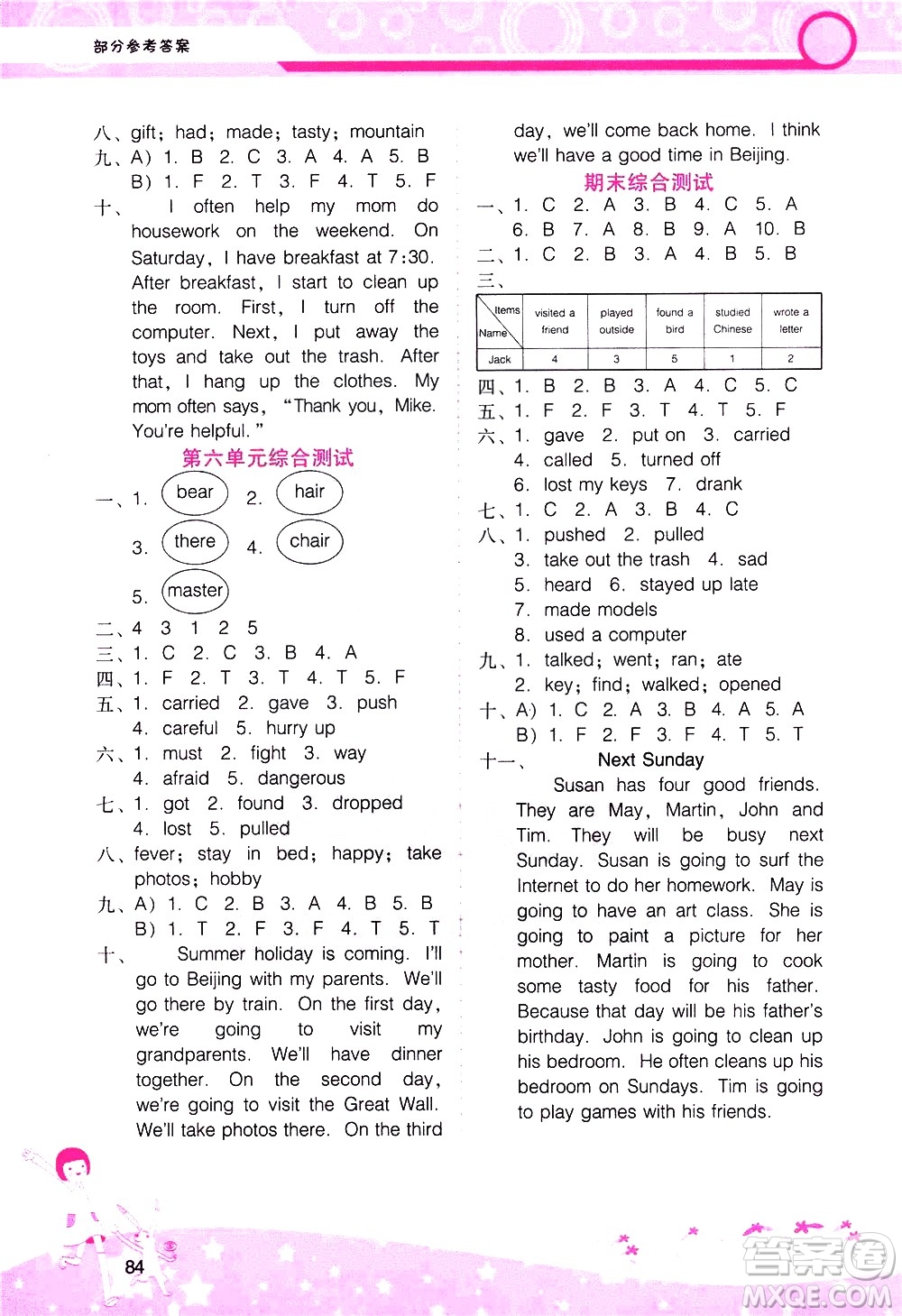 廣西師范大學(xué)出版社2021新課程學(xué)習(xí)輔導(dǎo)英語(yǔ)六年級(jí)下冊(cè)廣東人民版答案