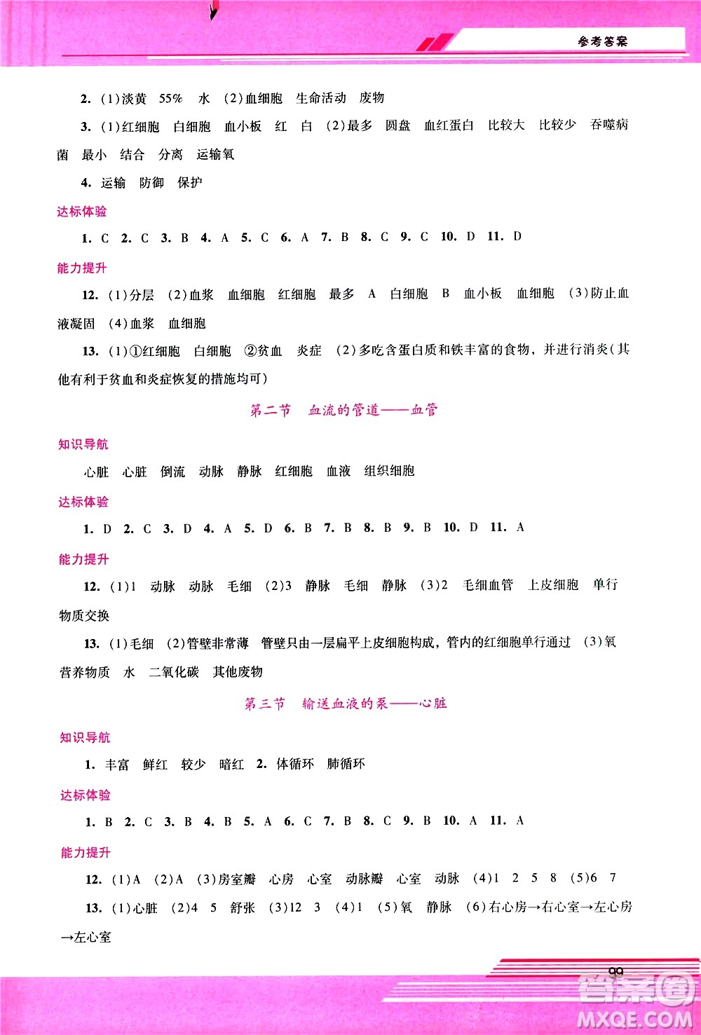 廣西師范大學(xué)出版社2021新課程學(xué)習(xí)輔導(dǎo)生物學(xué)七年級(jí)下冊(cè)人教版答案