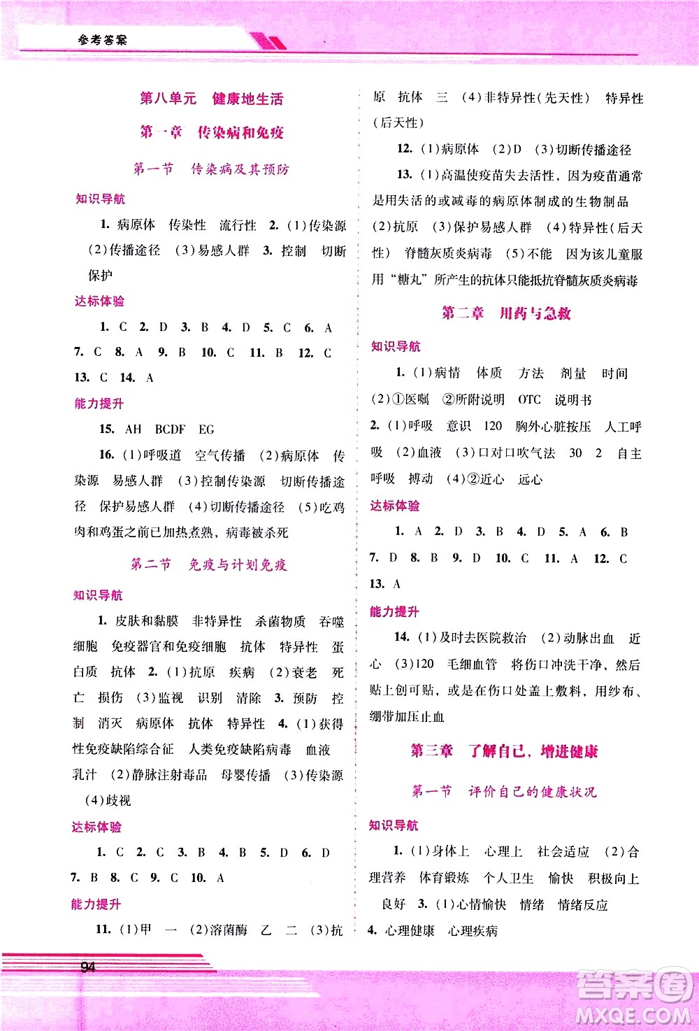 廣西師范大學(xué)出版社2021新課程學(xué)習(xí)輔導(dǎo)生物學(xué)八年級下冊人教版答案