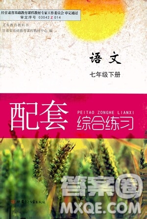 甘肅少年兒童出版社2021年語文配套綜合練習(xí)七年級下冊人教版答案