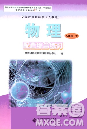 北京師范大學出版社2021年物理配套綜合練習八年級下冊人教版答案