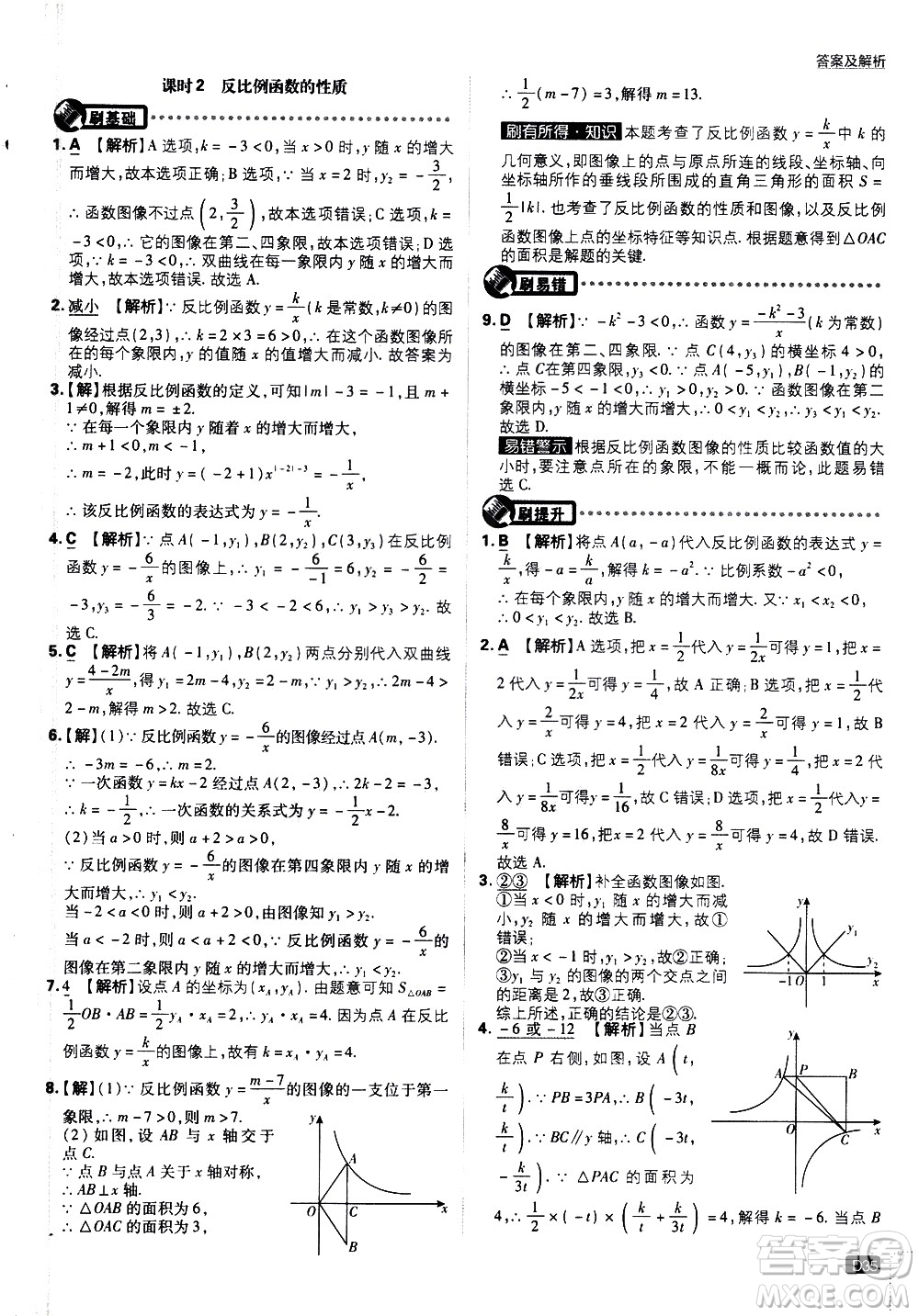 開(kāi)明出版社2021版初中必刷題數(shù)學(xué)八年級(jí)下冊(cè)課標(biāo)版江蘇版答案