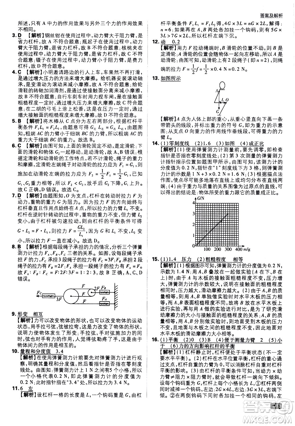 開明出版社2021版初中必刷題物理八年級(jí)下冊(cè)HY滬粵版答案