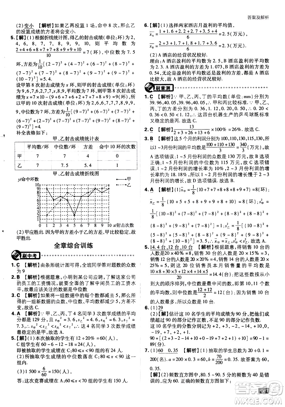 開明出版社2021版初中必刷題數(shù)學(xué)八年級下冊HK滬科版答案