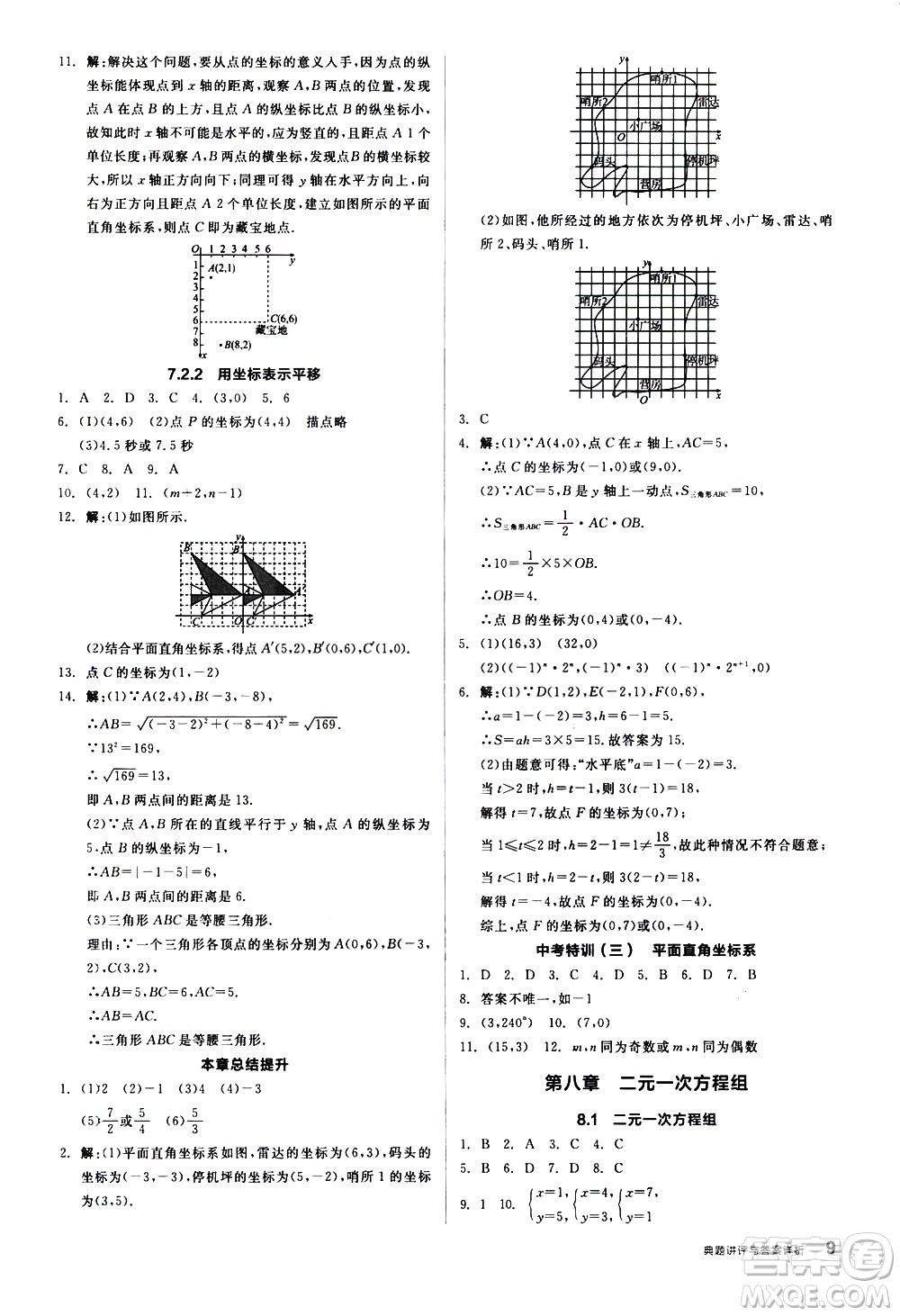 陽光出版社2021練就優(yōu)等生數(shù)學(xué)同步作業(yè)七年級(jí)下冊(cè)新課標(biāo)RJ人教版答案