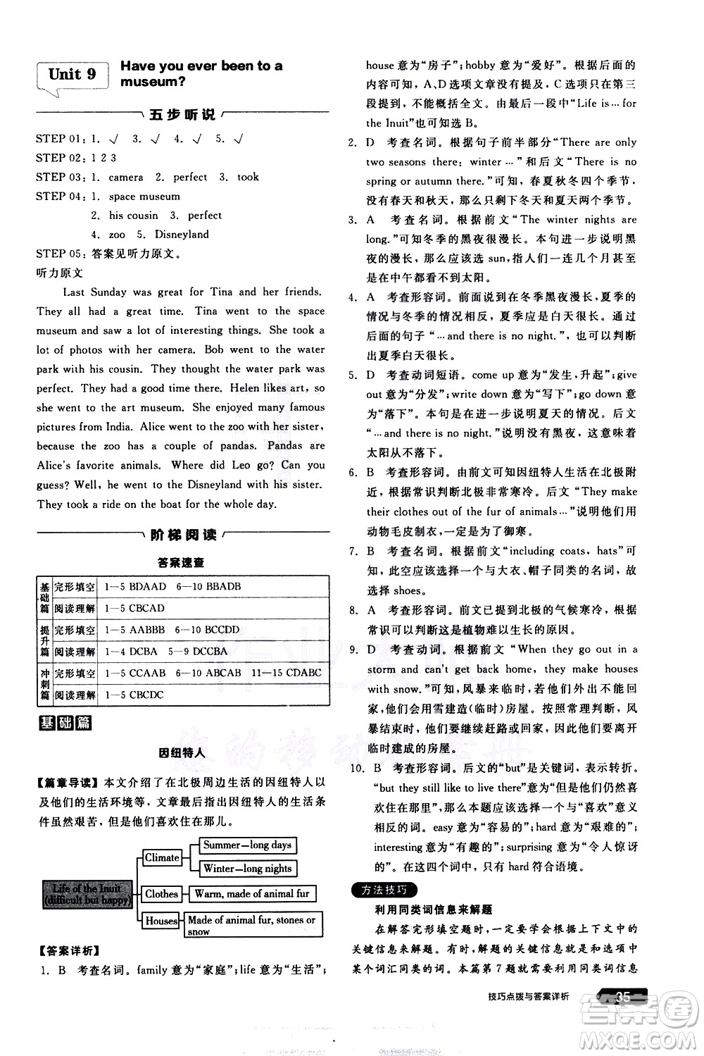 陽光出版社2021練就優(yōu)等生英語完形填空閱讀理解八年級(jí)下冊新課標(biāo)RJ人教版答案