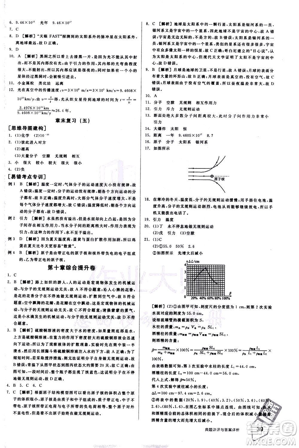 陽(yáng)光出版社2021練就優(yōu)等生物理同步作業(yè)八年級(jí)下冊(cè)新課標(biāo)HY滬粵版答案