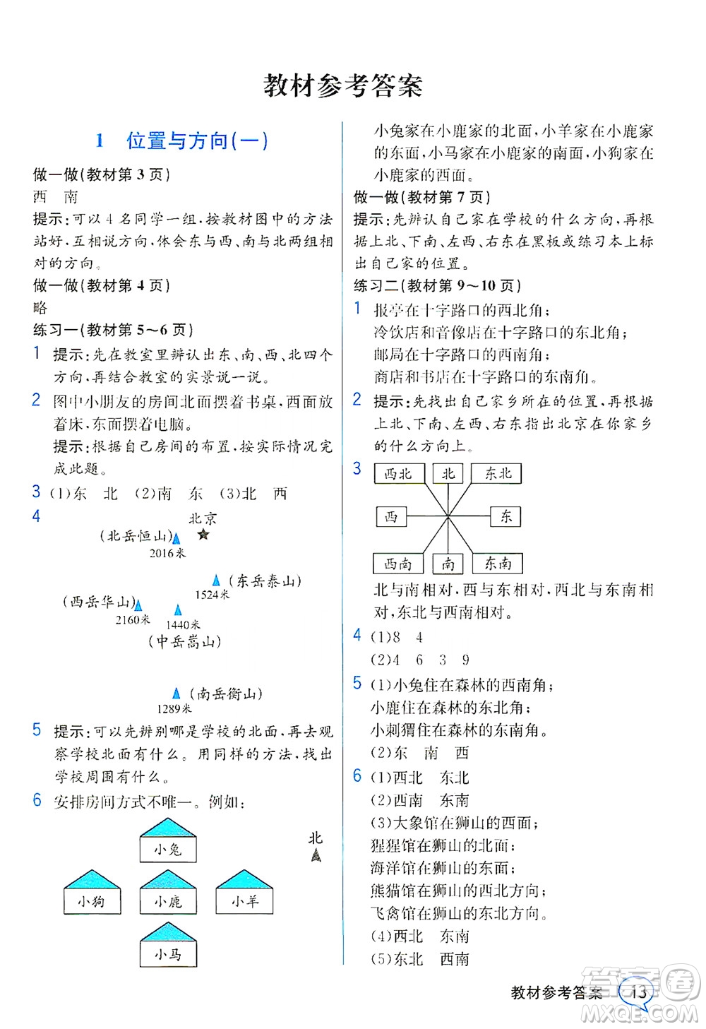 人民教育出版社2021教材解讀數(shù)學三年級下冊人教版答案