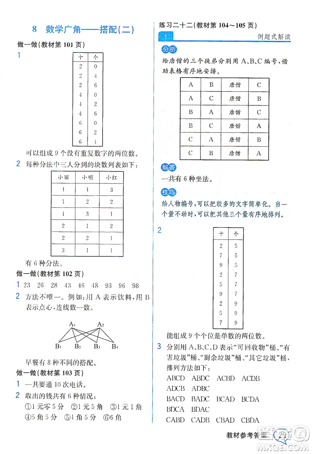 人民教育出版社2021教材解讀數(shù)學三年級下冊人教版答案