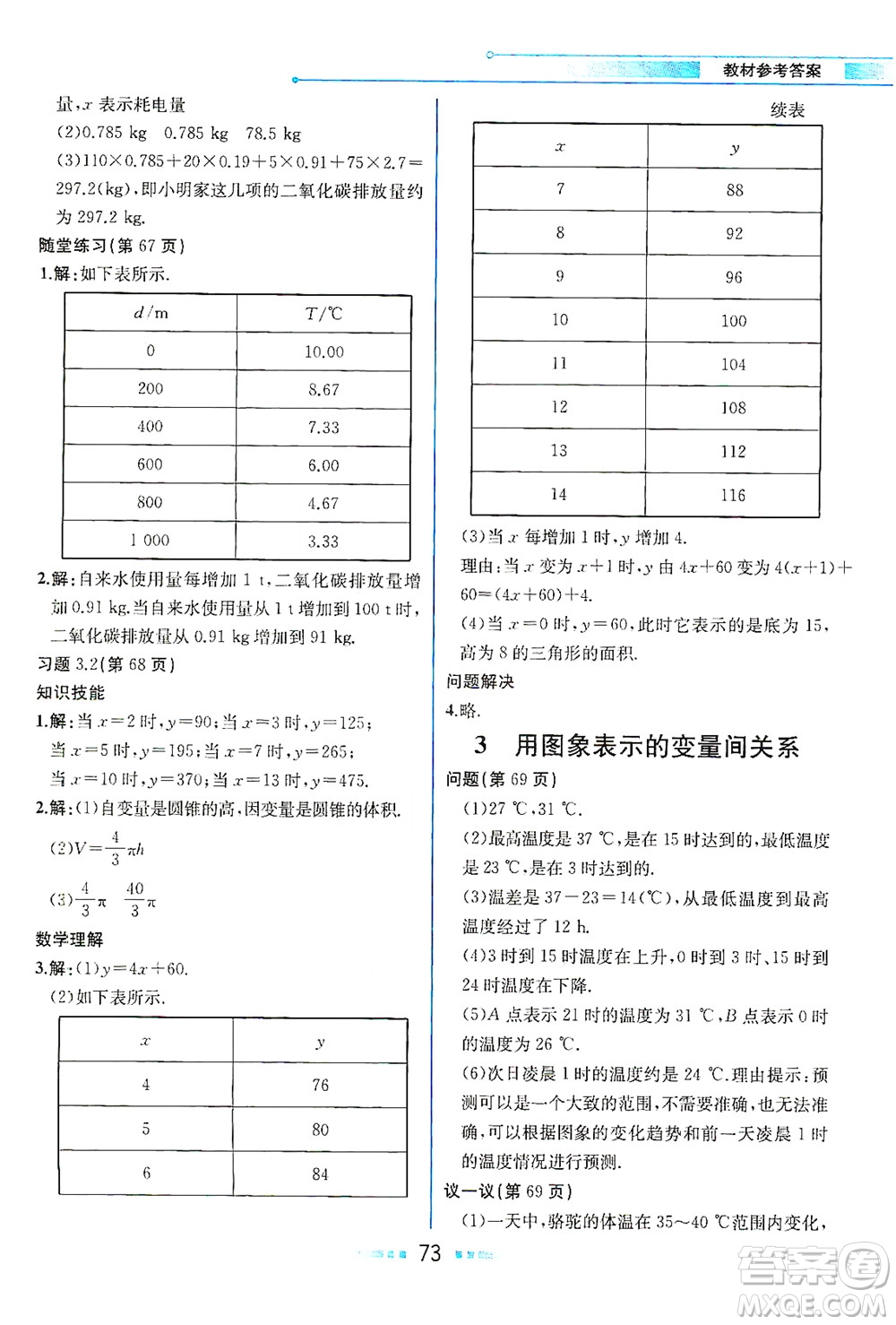 現(xiàn)代教育出版社2021教材解讀數(shù)學(xué)七年級下冊BS北師大版答案