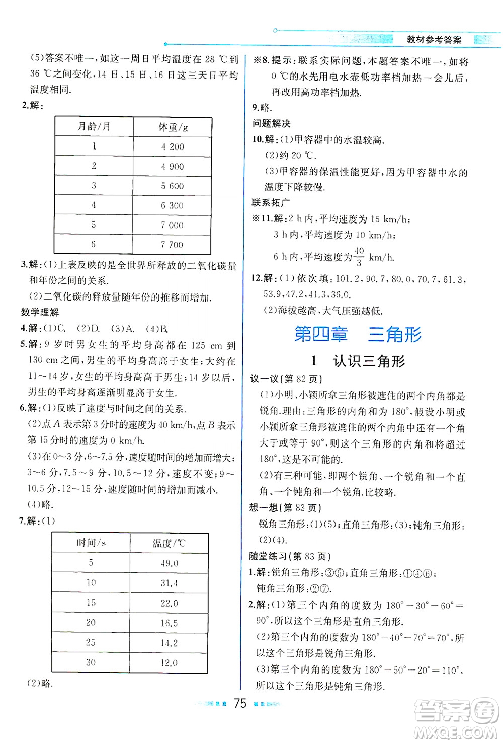 現(xiàn)代教育出版社2021教材解讀數(shù)學(xué)七年級下冊BS北師大版答案