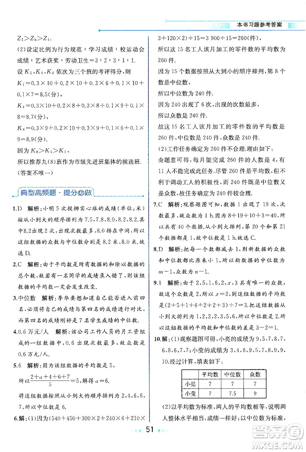 現(xiàn)代教育出版社2021教材解讀數(shù)學(xué)八年級(jí)下冊(cè)HS華師大版答案