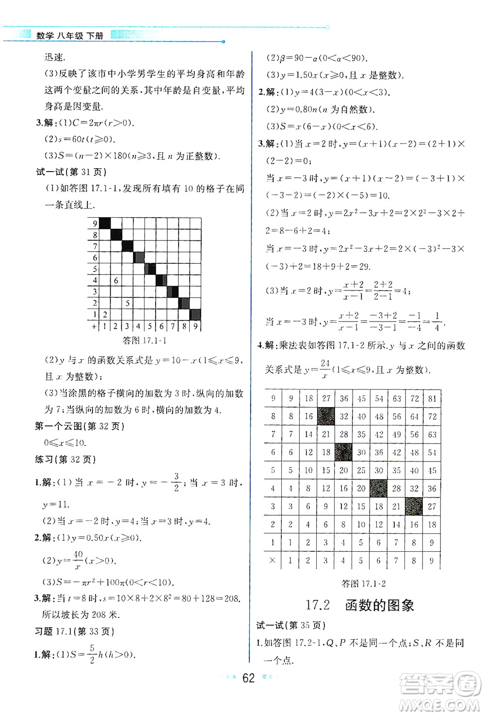 現(xiàn)代教育出版社2021教材解讀數(shù)學(xué)八年級(jí)下冊(cè)HS華師大版答案