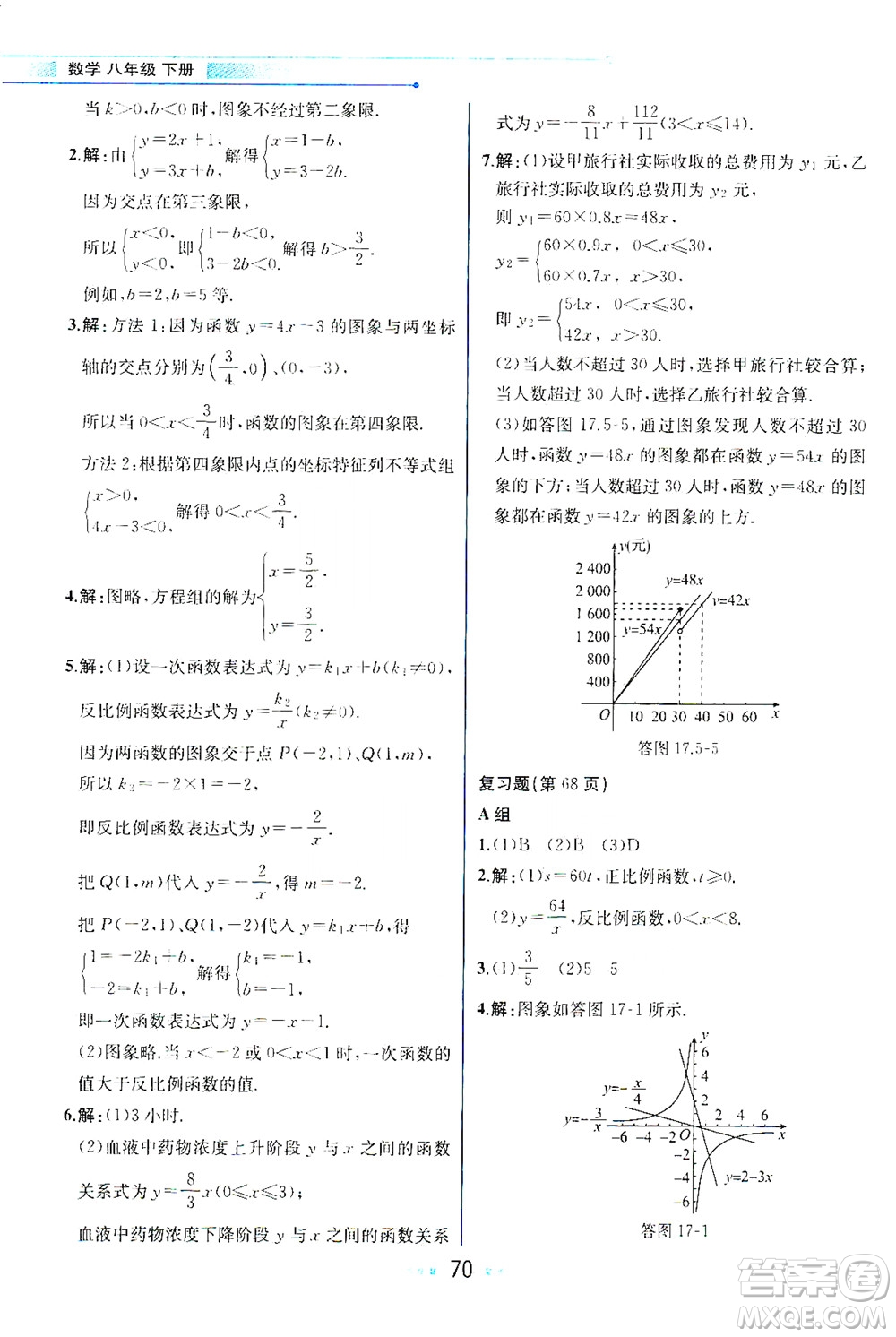 現(xiàn)代教育出版社2021教材解讀數(shù)學(xué)八年級(jí)下冊(cè)HS華師大版答案