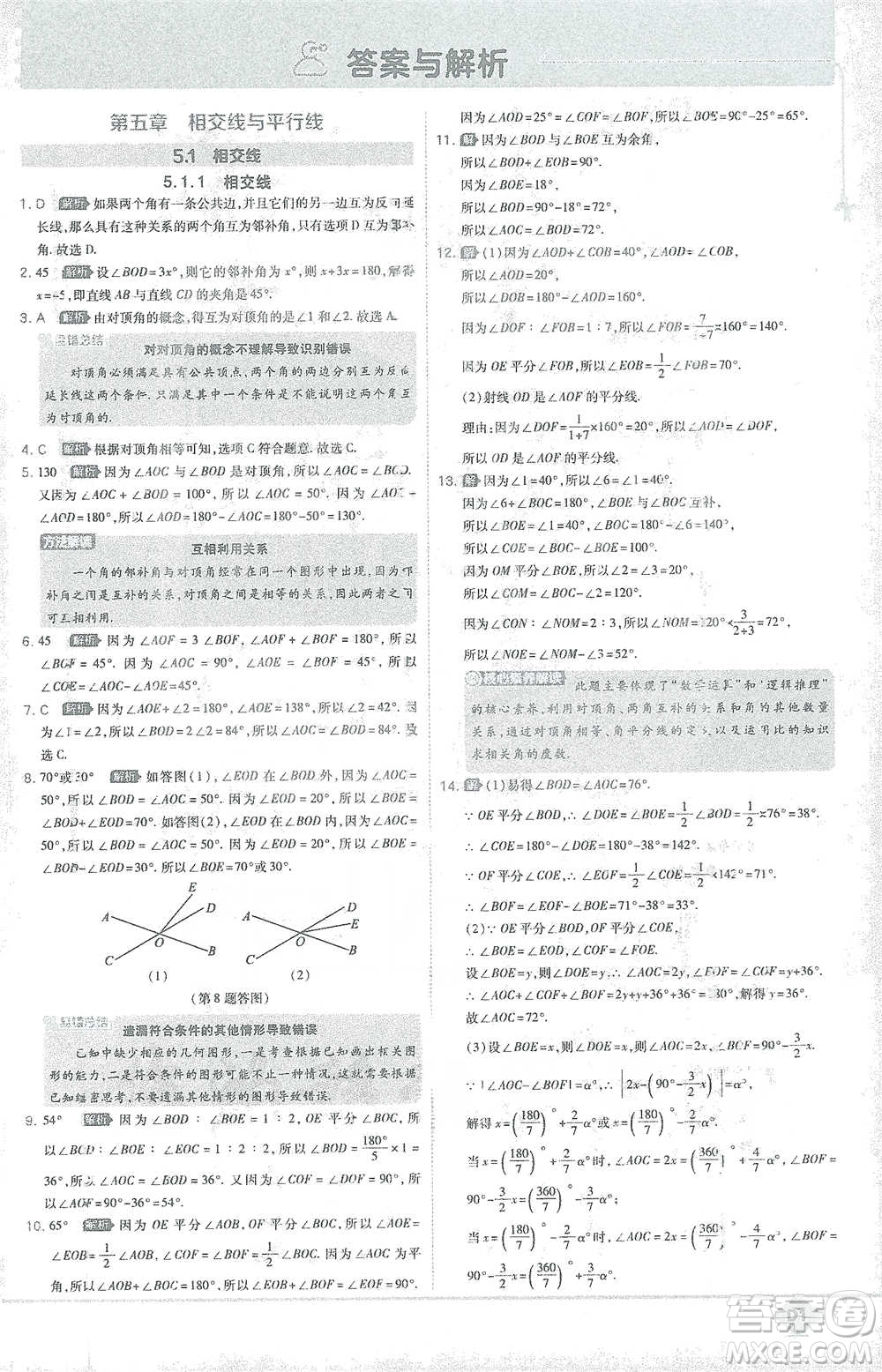 開(kāi)明出版社2021少年班初中數(shù)學(xué)七年級(jí)下冊(cè)人教版參考答案