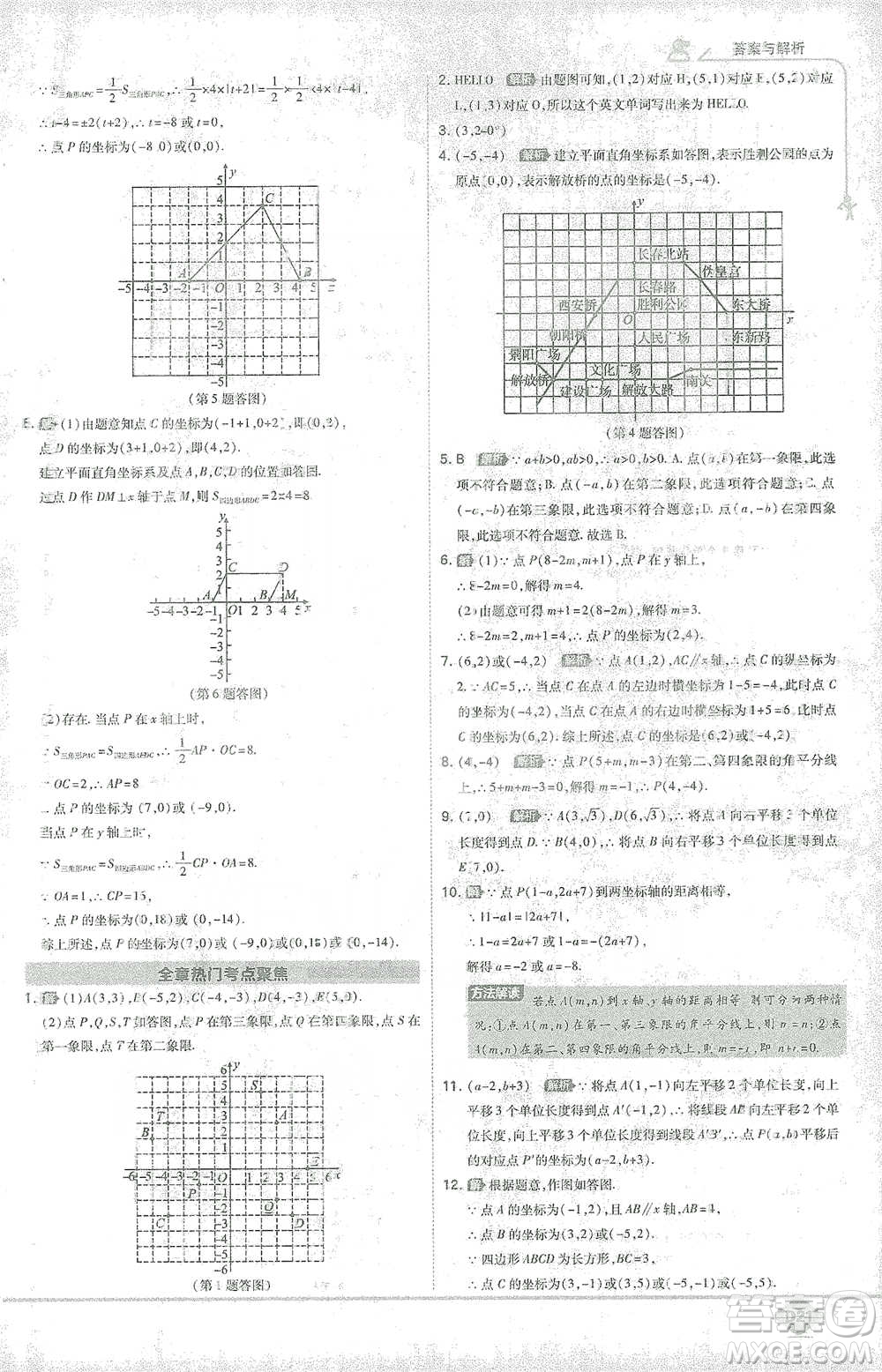 開(kāi)明出版社2021少年班初中數(shù)學(xué)七年級(jí)下冊(cè)人教版參考答案