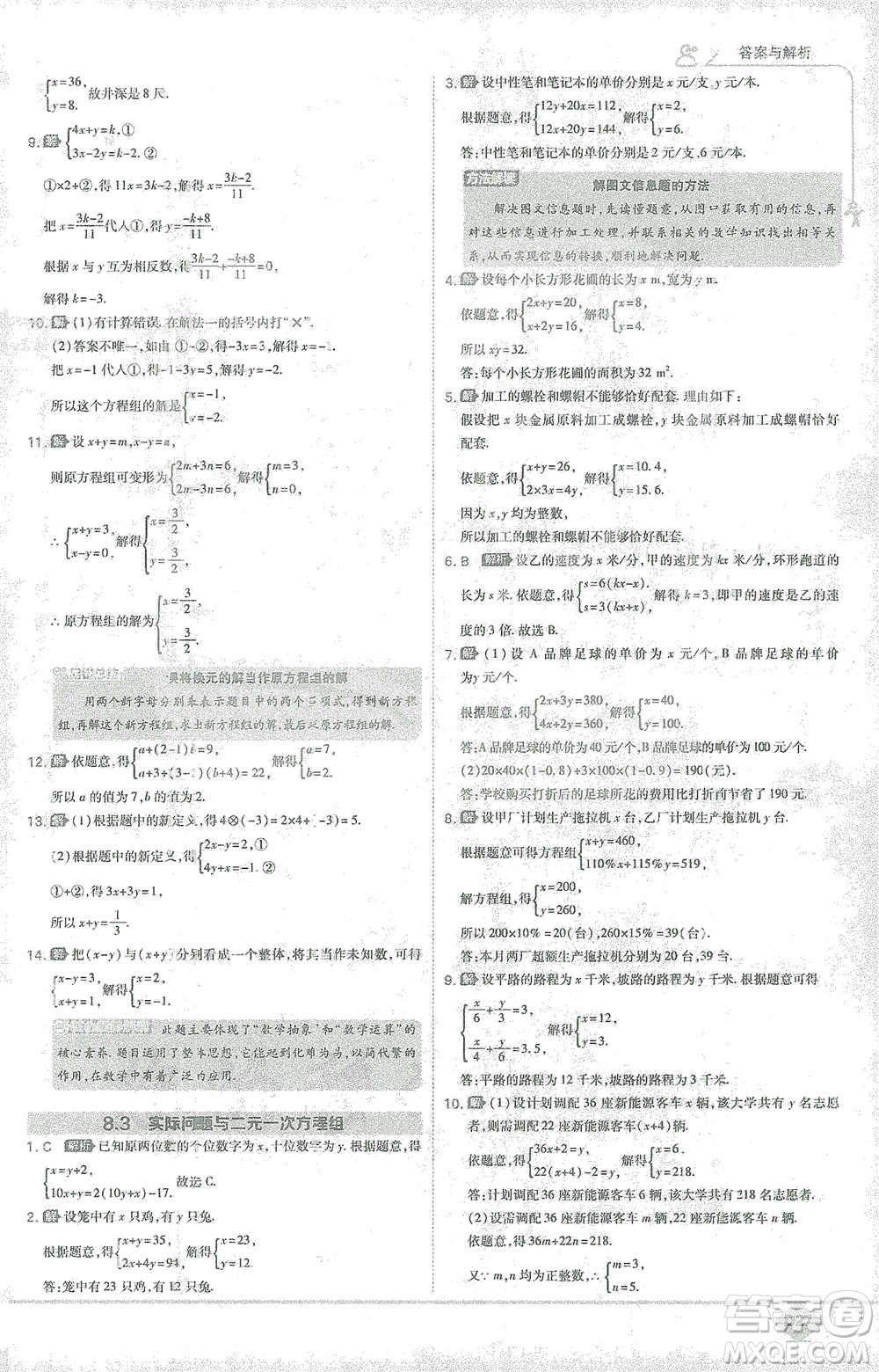 開(kāi)明出版社2021少年班初中數(shù)學(xué)七年級(jí)下冊(cè)人教版參考答案
