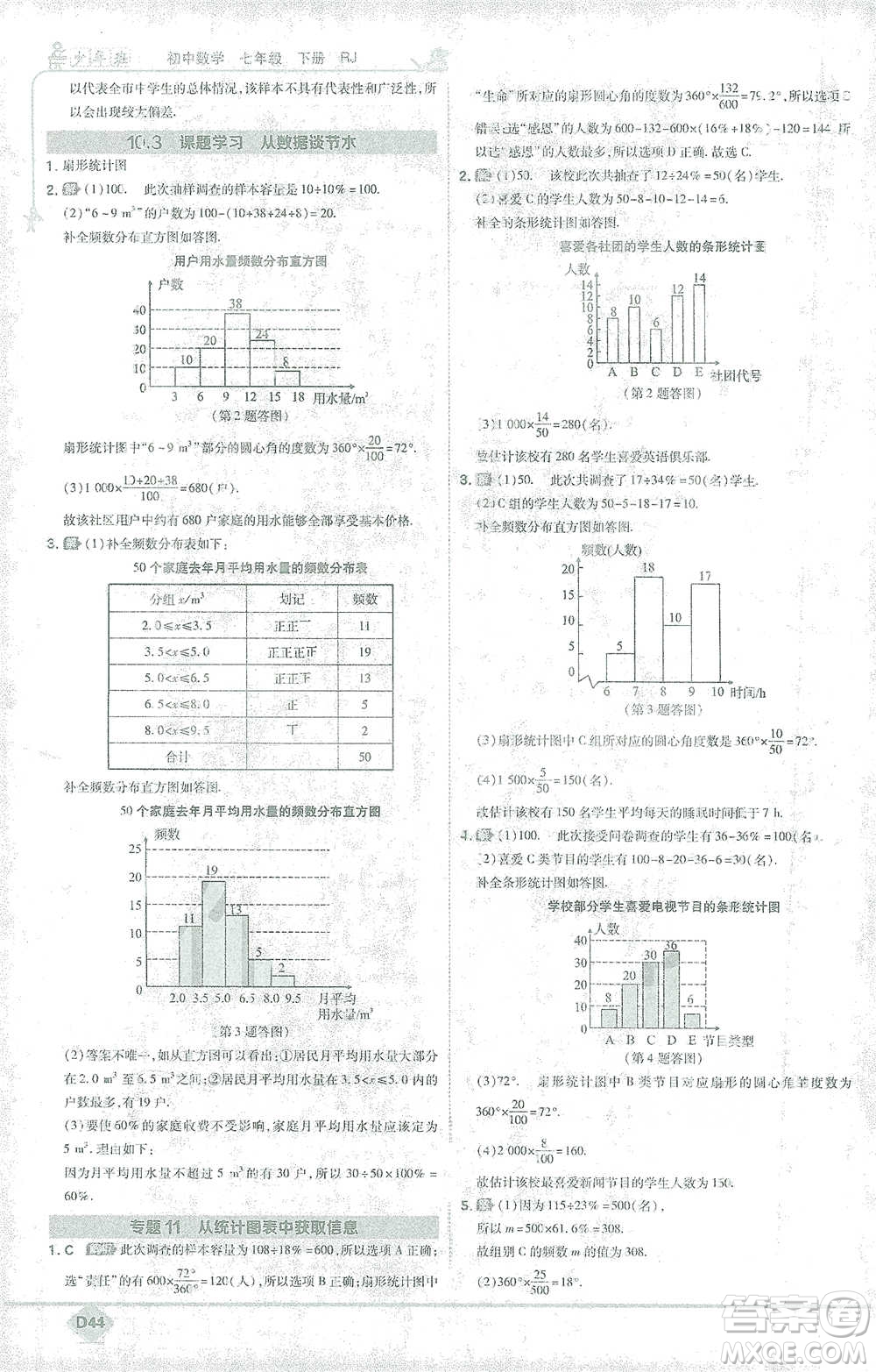 開(kāi)明出版社2021少年班初中數(shù)學(xué)七年級(jí)下冊(cè)人教版參考答案