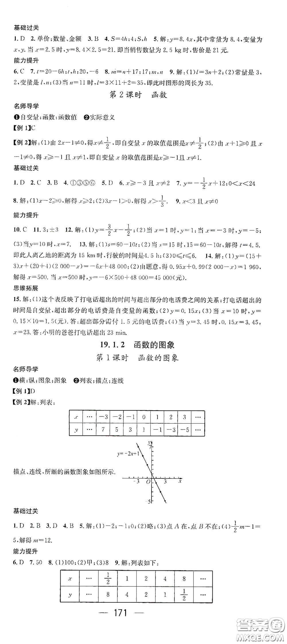江西教育出版社2021名師測控八年級(jí)數(shù)學(xué)下冊(cè)人教版江西專版答案