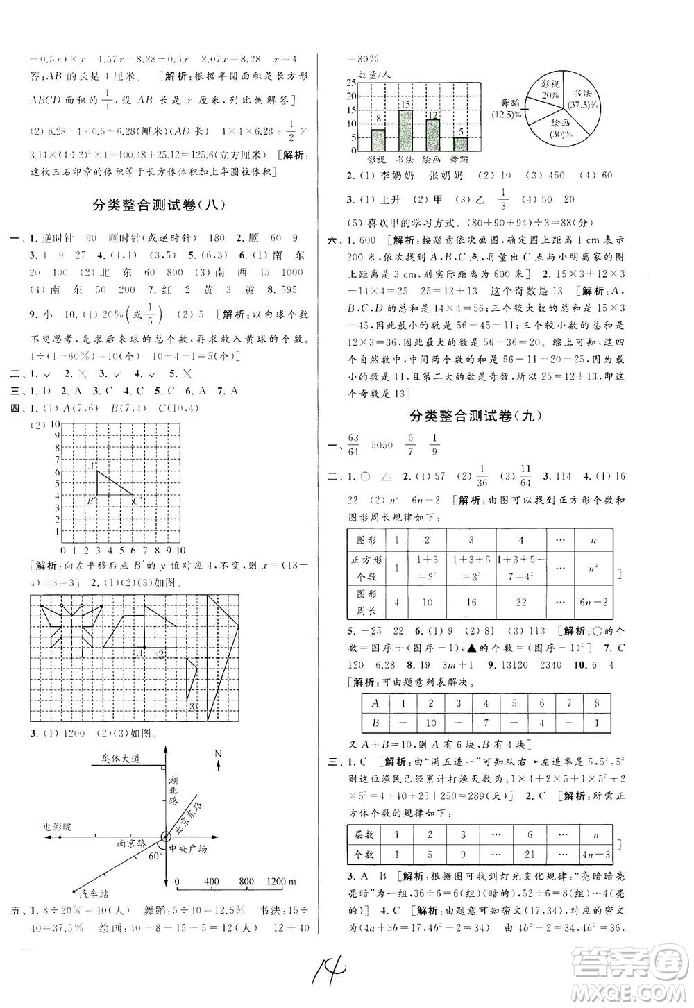 新世紀出版社2021同步跟蹤全程檢測及各地期末試卷精選數學六年級下冊蘇教版答案