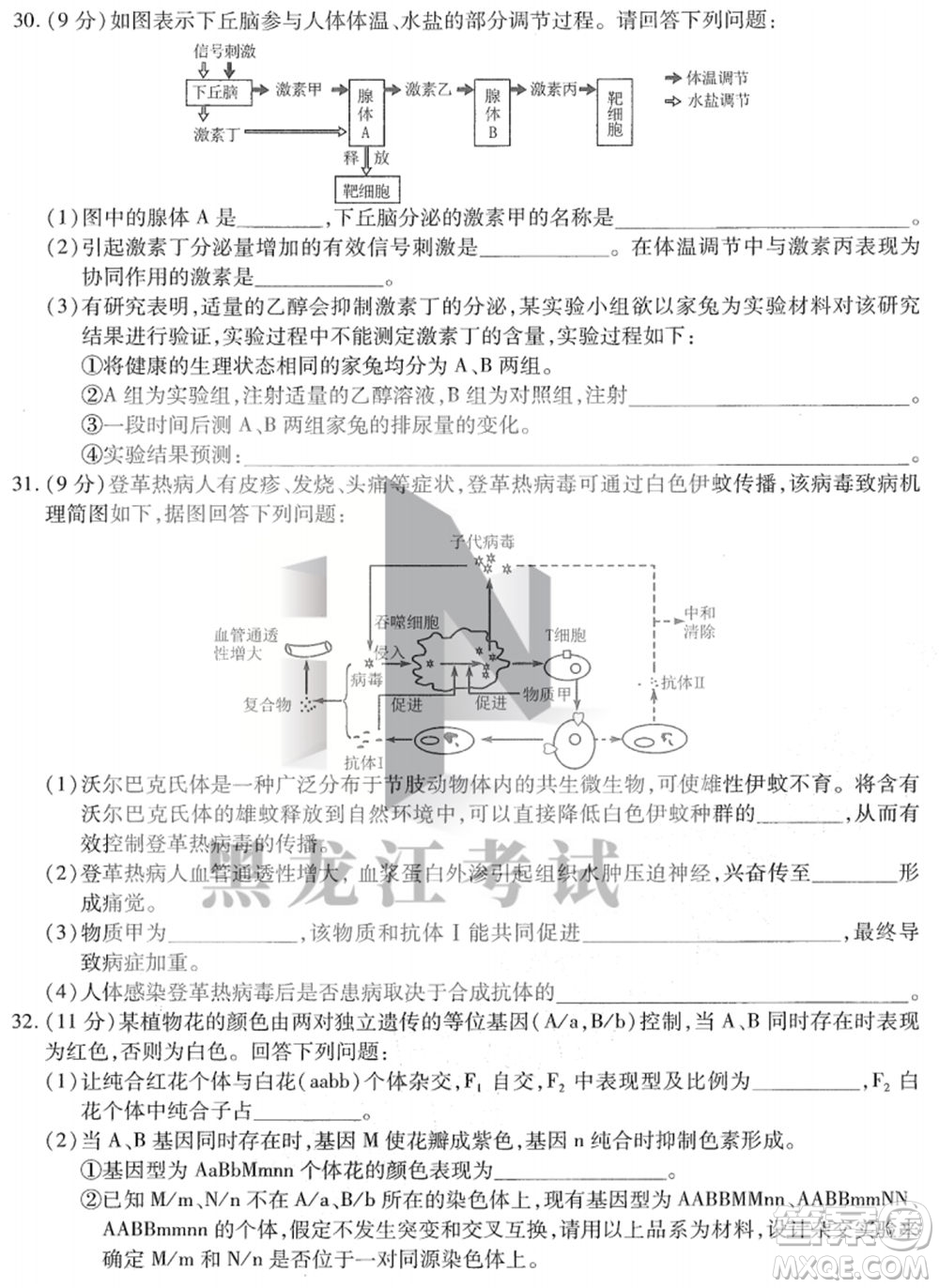 東北三省三校2021年高三第四次聯(lián)合模擬考試理科綜合試題及答案