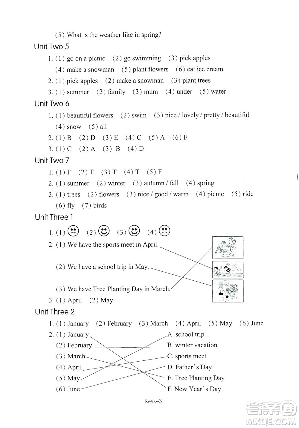浙江少年兒童出版社2021每課一練五年級下冊小學(xué)英語R人教版答案