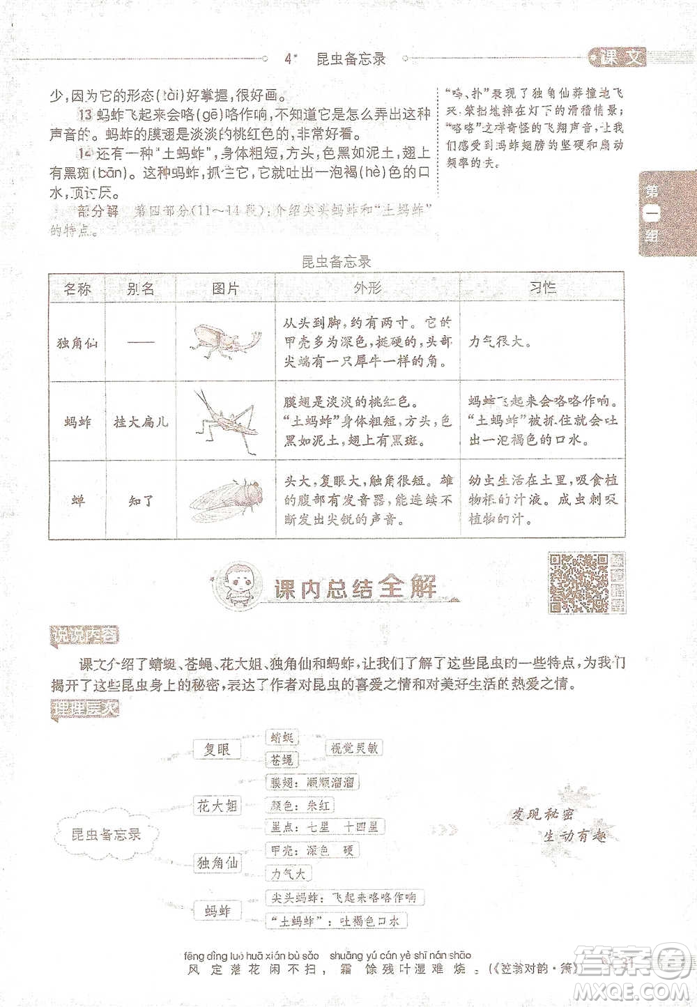 陜西人民教育出版社2021小學(xué)教材全解三年級語文下冊人教版參考答案