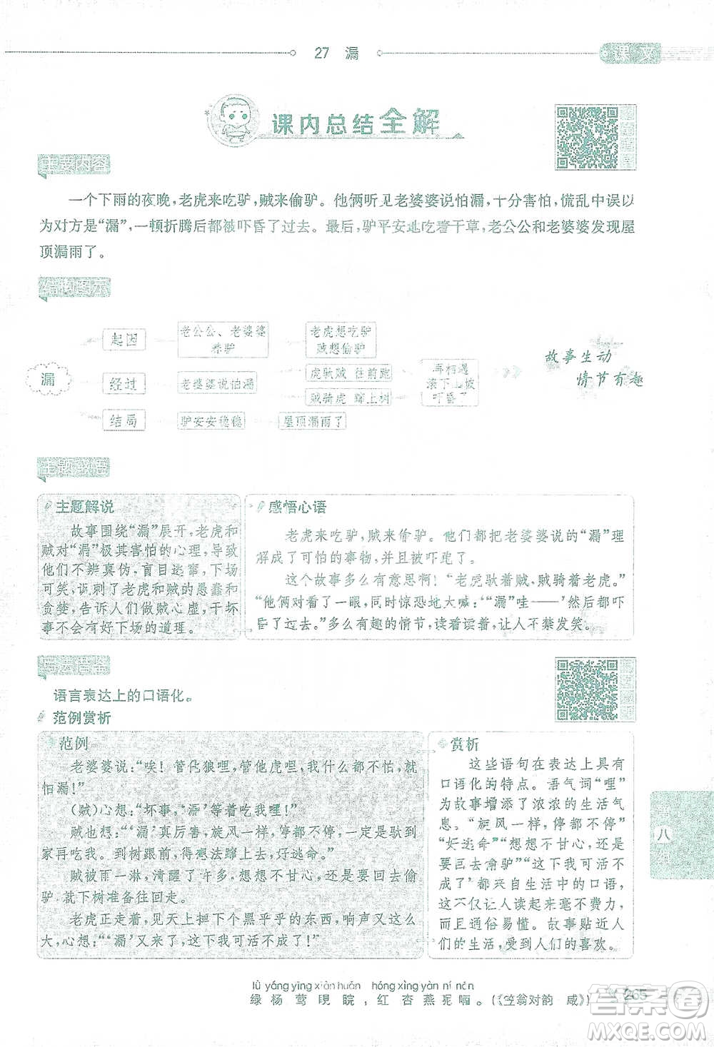 陜西人民教育出版社2021小學(xué)教材全解三年級語文下冊人教版參考答案