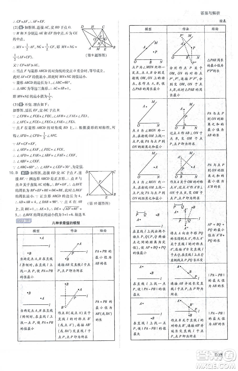 開明出版社2021少年班初中數(shù)學八年級下冊人教版參考答案