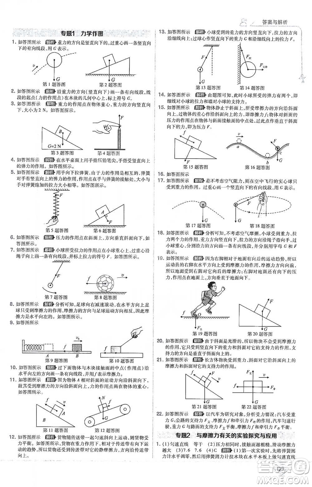 開明出版社2021少年班初中物理八年級下冊人教版參考答案