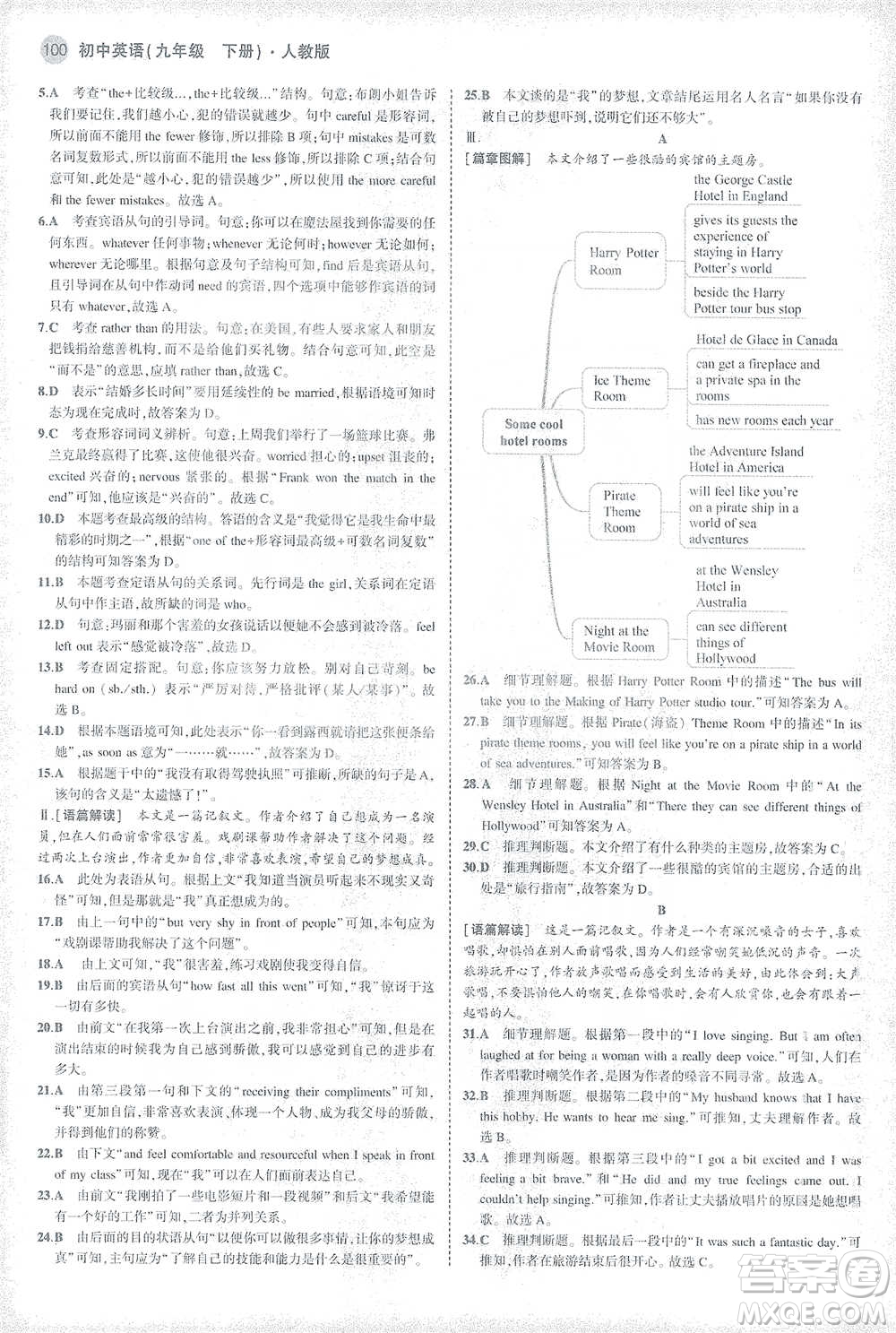 教育科學(xué)出版社2021年5年中考3年模擬初中英語(yǔ)九年級(jí)下冊(cè)人教版參考答案