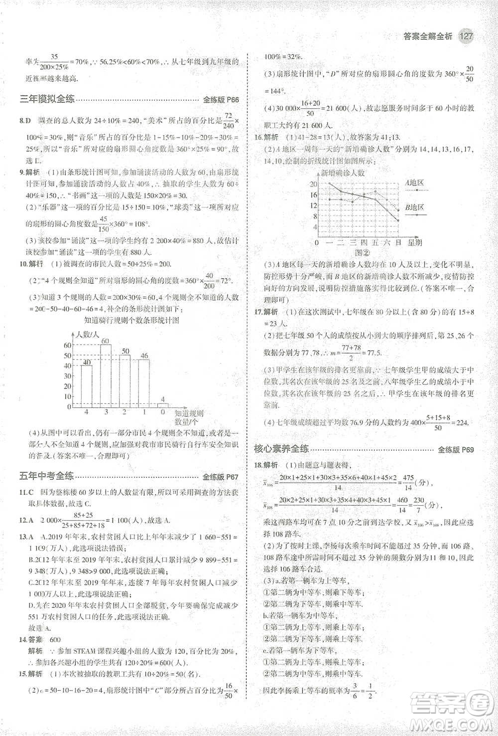教育科學出版社2021年5年中考3年模擬初中數(shù)學九年級下冊華東師大版參考答案