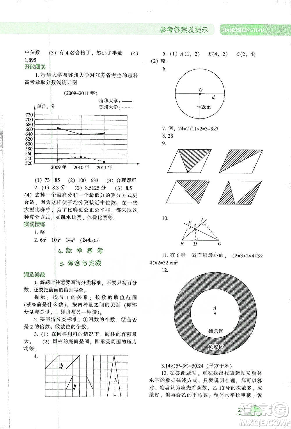 遼寧教育出版社2021尖子生題庫數(shù)學(xué)六年級(jí)下冊(cè)人教版參考答案