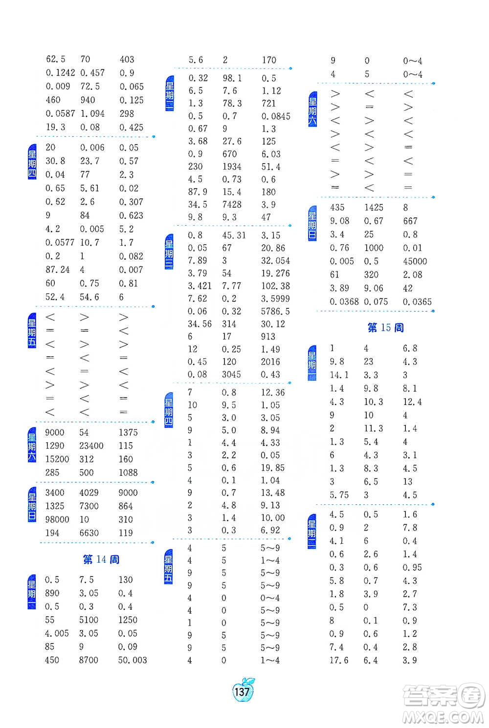 江蘇人民出版社2021小學(xué)數(shù)學(xué)計(jì)算高手四年級(jí)下冊(cè)人教版參考答案